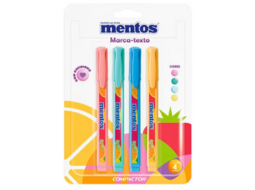 MARCADOR COMPACTOR DESTAQ MENTOS BL/4-CORES -1RS/1AM/1AZ/1VRD