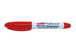 MARCADOR P/QDO BRANCO RECARREGAVEL VERMELHO CX/12