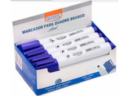 MARCADOR P QUADRO BRANCO AZUL C/12UN