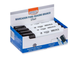 MARCADOR P QUADRO BRANCO PRETO C/12UN