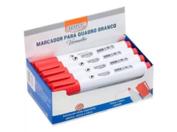 MARCADOR P QUADRO BRANCO VERMELHO C/12