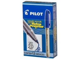 MARCADOR P/RETRO PROJETOR 2.0 AZUL CX/12