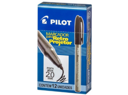 MARCADOR P/RETRO PROJETOR 2.0 PRETO CX/12