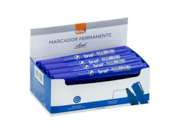 MARCADOR PERMANENTE AZUL CX/12UN