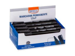 MARCADOR PERMANENTE PRETO CX/12UN