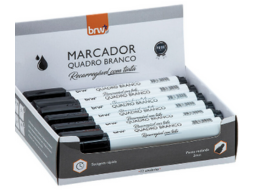 MARCADOR QUADRO BRANCO RECARREG C/TINTA PRETO C/12