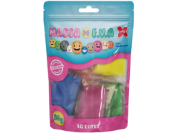 MASSA DE EVA P/ARTESANATO 50G C/10CORES
