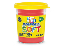 MASSA DE MODELAR SOFT VERMELHO 103 500G VERMELHO