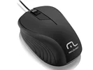 MOUSE EMBORRACHADO PRETO COM FIO USB