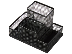 ORGANIZADOR DE MESA ARAMADO 4 COMP PRETO