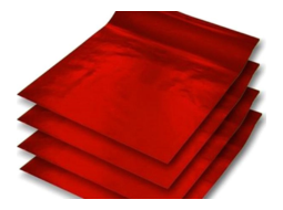 PAPEL COLADO VERMELHO C/ 40 FLS