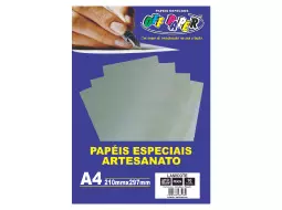 PAPEL LAMICOTE PRATA A4 250G C/10 FLS