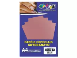 PAPEL LAMICOTE ROSE GOLD A4 250G C/10 FLS