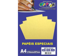 PAPEL METALIZADO OURO A4 150G 15 FLS