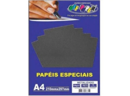 PAPEL METALIZADO PRETO A4 150G 15 FLS