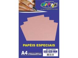 PAPEL METALIZADO ROSA A4 150G 15 FLS