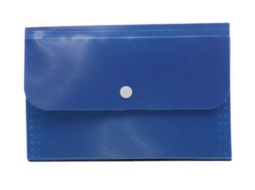 PASTA PP SANFONADA A6 C/12DIV SB06 METALL AZUL