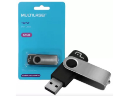 PENDRIVE TWIST PRETO 64GB