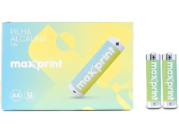 PILHA ALCALINA MAXPRINT AA PEQUENA 1,5V BT C/2 CX/12