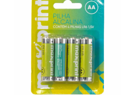 PILHA ALCALINA MAXPRINT AA PEQUENA 1,5V BT C/4 CX/12