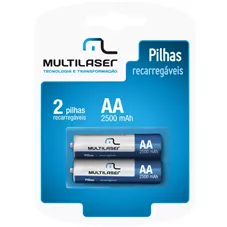 PILHA RECARREGAVEL 2A-2500 MAH CART C/2