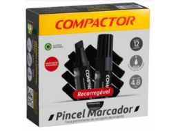 PINCEL MARCADOR AVULSO CX/12 PRETA