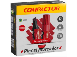 PINCEL MARCADOR AVULSO CX/12 VERMELHA