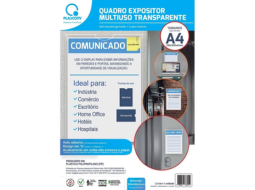 QUADRO MULTIUSO PP A4 LISO LISO 0,40MM TRANSPARENT