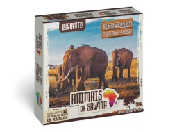 QUEBRA CABECA ANIMAIS DA SAVANA ELEFANTE 100PECAS