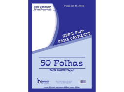REFIL FLIP CAVALETE 75GM2 C/SERRILHA E FURO 50FLS C/3BLOCOS