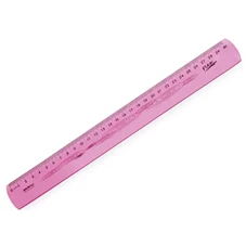 REGUA DE 30CM FLEXIVEL NEON ROSA PC/10