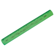 REGUA DE 30CM FLEXIVEL NEON VERDE PC/10