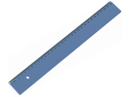 REGUA ESCOLAR ACRIMET 30 CM PCT C/10-AZUL SL