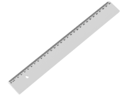 REGUA ESCOLAR ACRIMET 30 CM PCT C/10-BRANCO