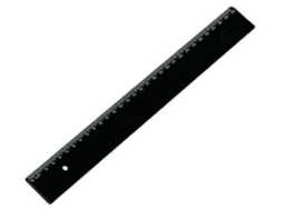REGUA ESCOLAR ACRIMET 30 CM PCT C/10-PRETO