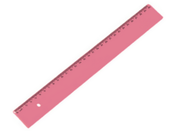 REGUA ESCOLAR ACRIMET 30 CM PCT C/10-ROSE SL