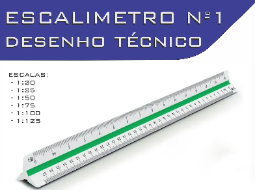 REGUA SCALIMETRO 30 CM TRIANGULAR N 1