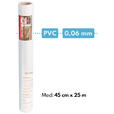 ROLO ADESIVO PVC 45CMX25MTSX0,06MM