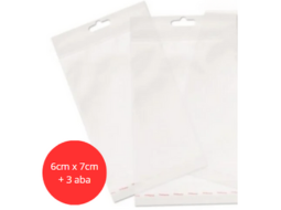 SACO ADESIVADO TRANSPARENTE C/FURO 6x7+3 C/100