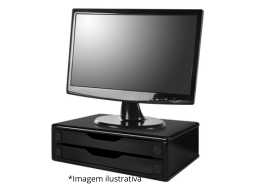 SUPORTE P/ MONITOR BLACK PIANO 2 GAVETAS