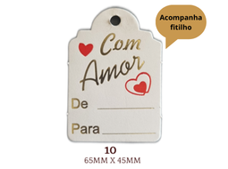 TAG DECORATIVA BRANCA - 10 PC/10UN