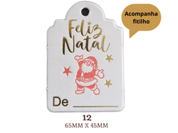 TAG DECORATIVA BRANCA - 12 PC/10UN
