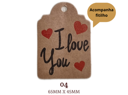 TAG DECORATIVA KRAFT - 04 PC/10UN