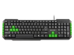 TECLADO MULTIMIDIA GAMER TECLAS VERDES