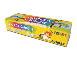 TEMPERA GUACHE 15ML C/12 CORES PC/6CX