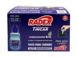 TINTA CARIMBO ASUPER RADEX TINCAR 40ML AZ C/12