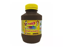 TINTA GUACHE ESCOLAR RADEX 250ML MARROM PC/6