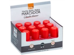 TINTA P MARCADOR QUADRO BRANCO 20ML VERMELHA CX/12